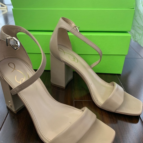 Sam Edelman Danielle Block Heel Ankle Strap Sandals - Picture 2 of 6
